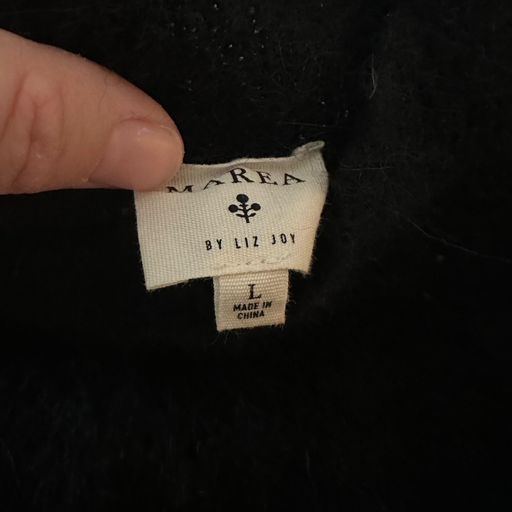Marea Black Pointelle Sweater - Picture 3 of 8